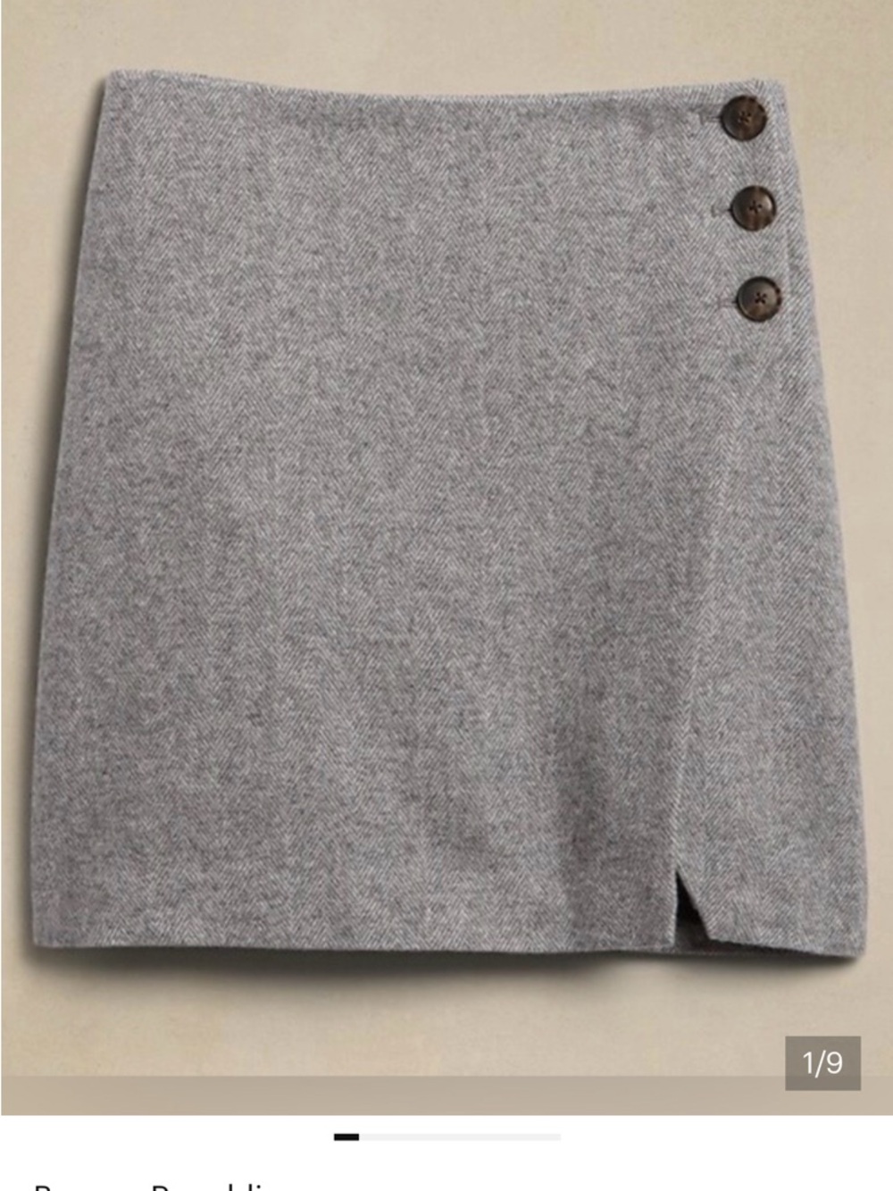 NWT Banana Republic Marley Herringbone Wool Wrap Mini
Skirt, Size 18! Gorgeous!